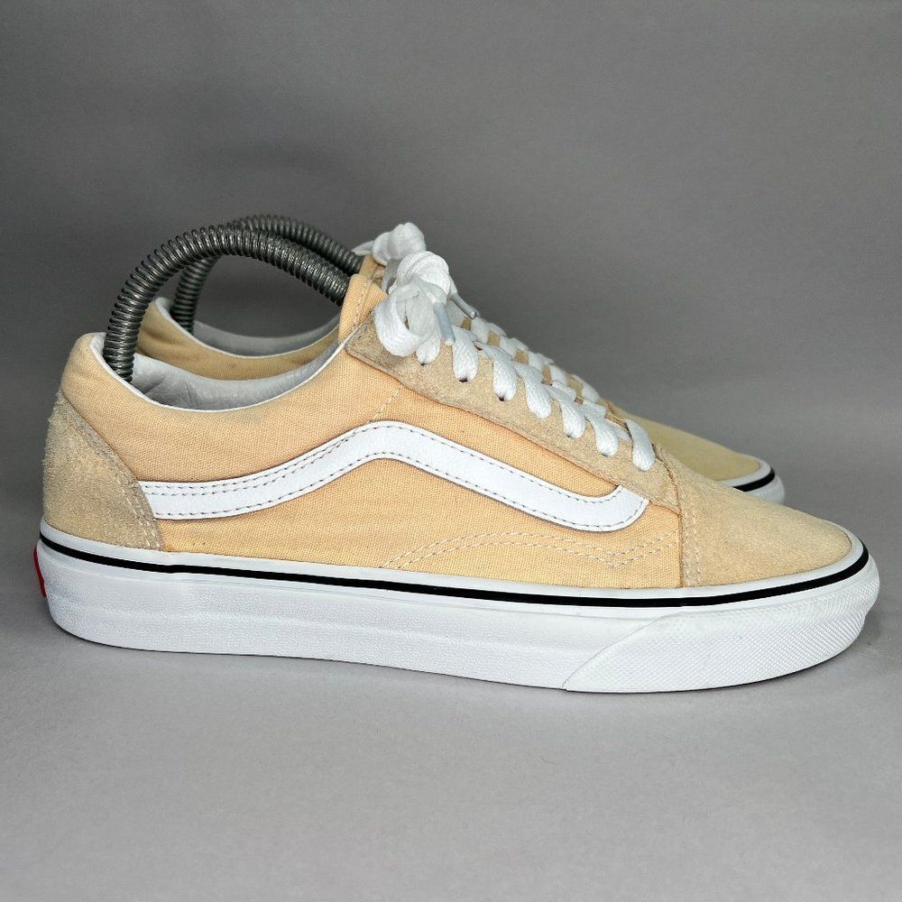 Vans Old Skool Shoes Women's Size 8 Yellow Suede Low Top Retro Skate Sneakers